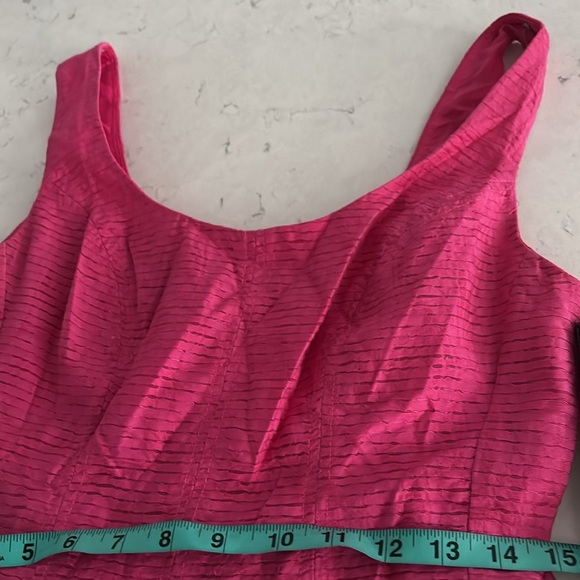 Nine West Vintage 2960’s hot pink waggle fit and flare sleeveless dress Sz 8 - Picture 13 of 16